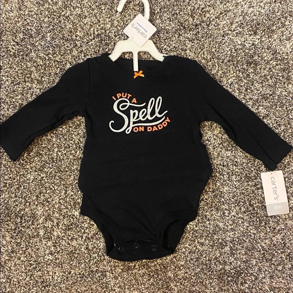 Carter's Black and Orange baby girl Halloween Outfit - Picture 3 of 5
